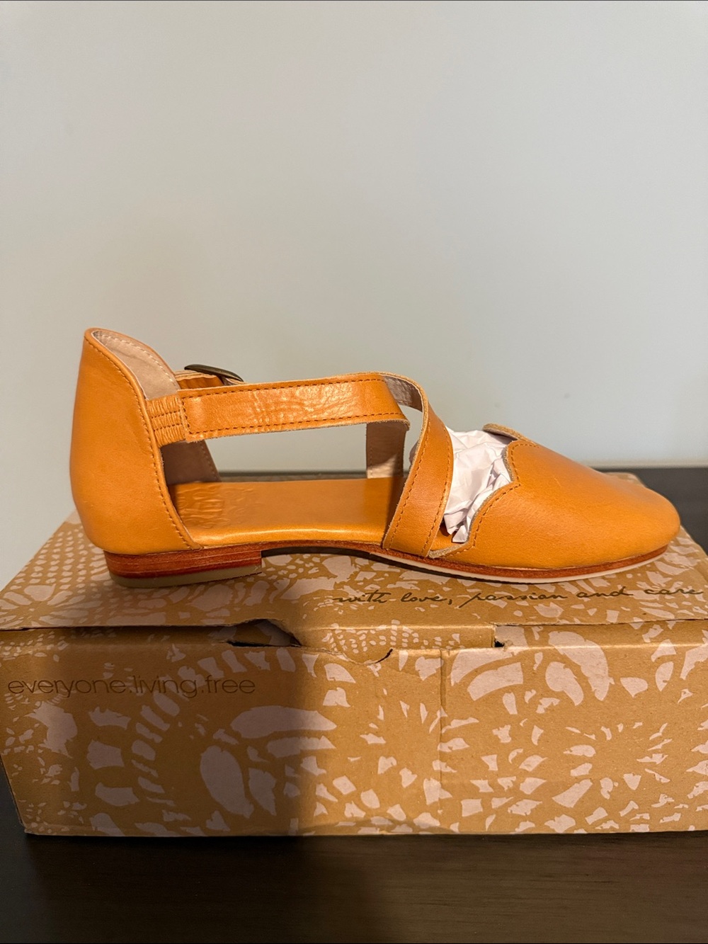 ELF Mangrove Cross Strap Ballet Leather Flats